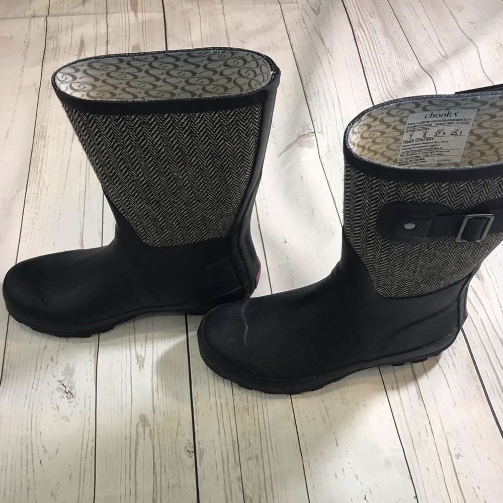 Chooka Herringbone Mid Calf Rain Boots
